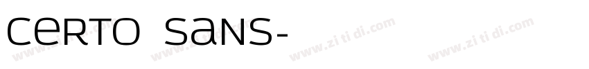 Certo Sans字体转换